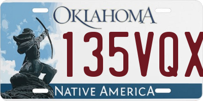 OK license plate 135VQX