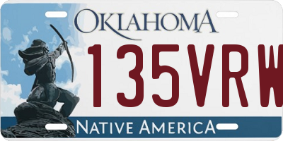 OK license plate 135VRW
