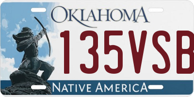 OK license plate 135VSB
