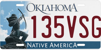 OK license plate 135VSG