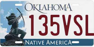 OK license plate 135VSL