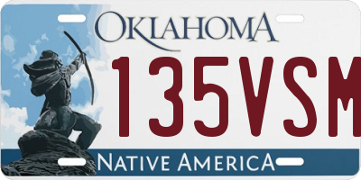 OK license plate 135VSM