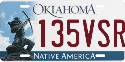OK license plate 135VSR