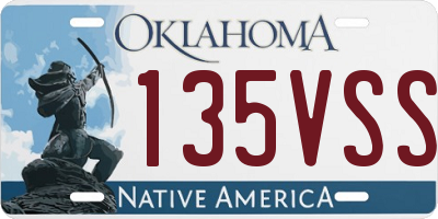 OK license plate 135VSS