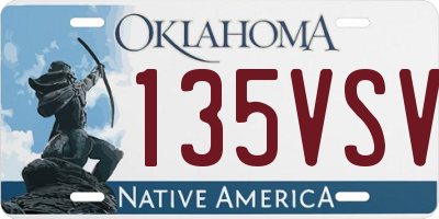OK license plate 135VSV