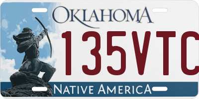 OK license plate 135VTC