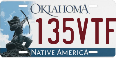 OK license plate 135VTF