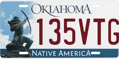 OK license plate 135VTG
