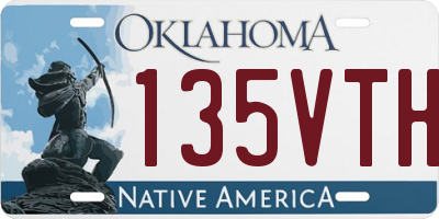 OK license plate 135VTH