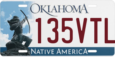 OK license plate 135VTL