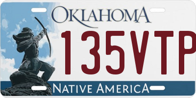 OK license plate 135VTP