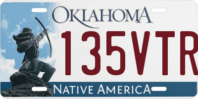OK license plate 135VTR