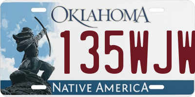 OK license plate 135WJW