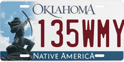OK license plate 135WMY
