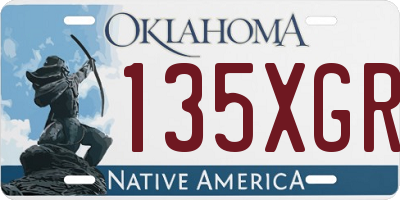OK license plate 135XGR