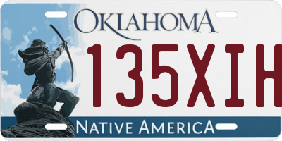 OK license plate 135XIH