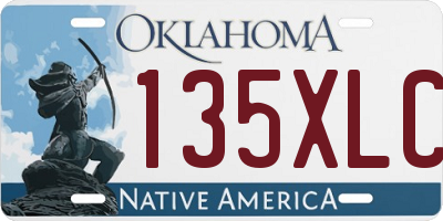 OK license plate 135XLC