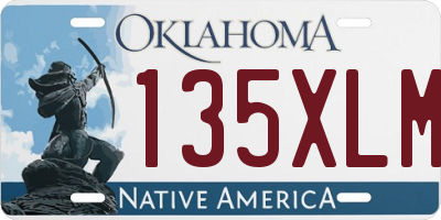OK license plate 135XLM