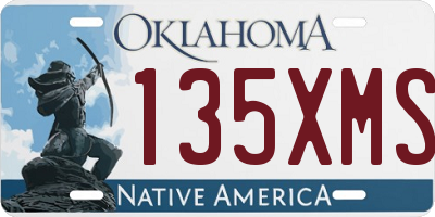 OK license plate 135XMS