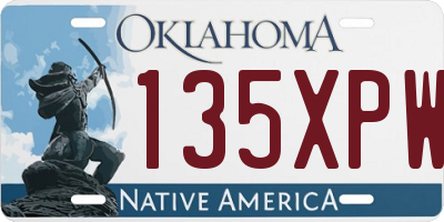 OK license plate 135XPW