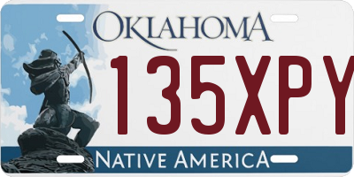 OK license plate 135XPY
