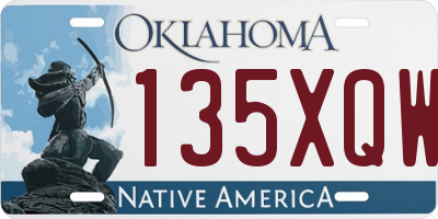 OK license plate 135XQW