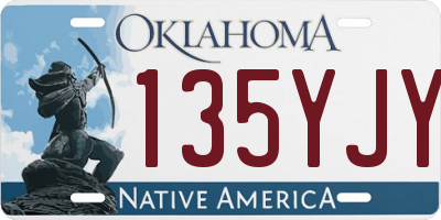 OK license plate 135YJY