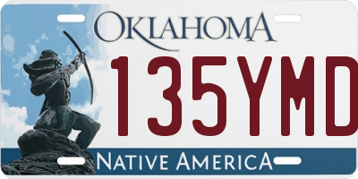 OK license plate 135YMD