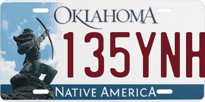 OK license plate 135YNH