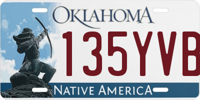 OK license plate 135YVB