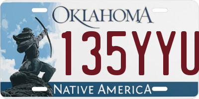 OK license plate 135YYU