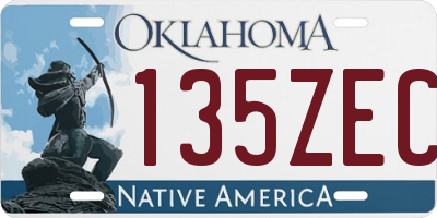 OK license plate 135ZEC