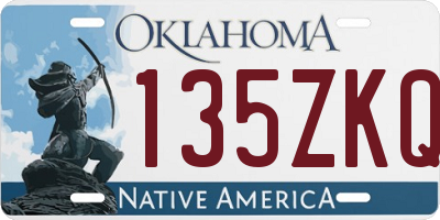 OK license plate 135ZKQ