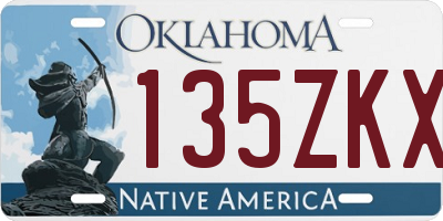 OK license plate 135ZKX