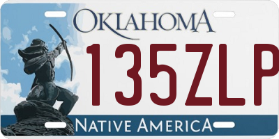 OK license plate 135ZLP