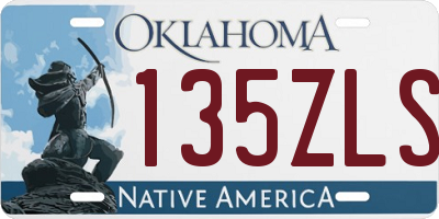 OK license plate 135ZLS