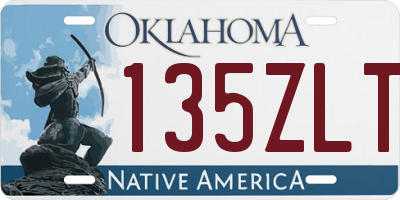 OK license plate 135ZLT