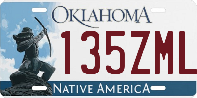 OK license plate 135ZML