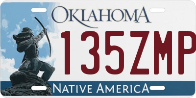 OK license plate 135ZMP