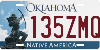 OK license plate 135ZMQ