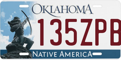 OK license plate 135ZPB