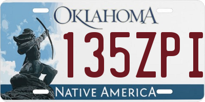 OK license plate 135ZPI
