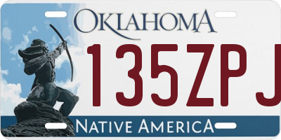OK license plate 135ZPJ