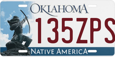OK license plate 135ZPS
