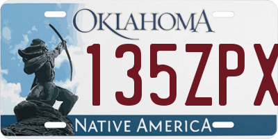 OK license plate 135ZPX