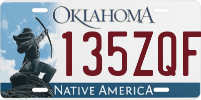 OK license plate 135ZQF