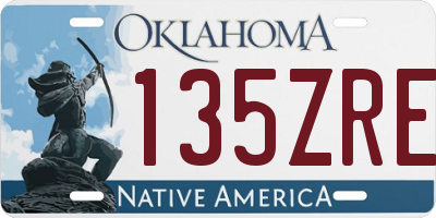 OK license plate 135ZRE