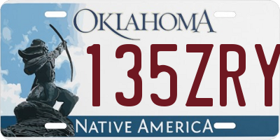 OK license plate 135ZRY