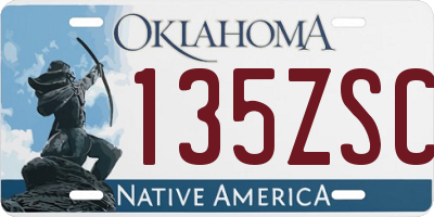 OK license plate 135ZSC