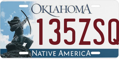 OK license plate 135ZSQ